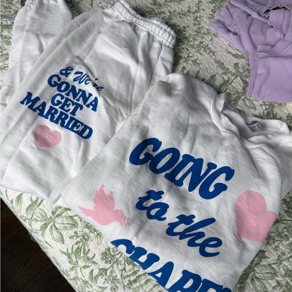Shop Riffraff Going to The Chapel matching sweat set